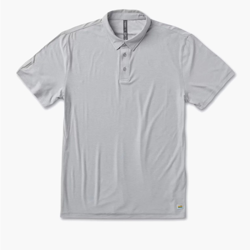 Vuori Strato Tech Polo Grey Medium NWT